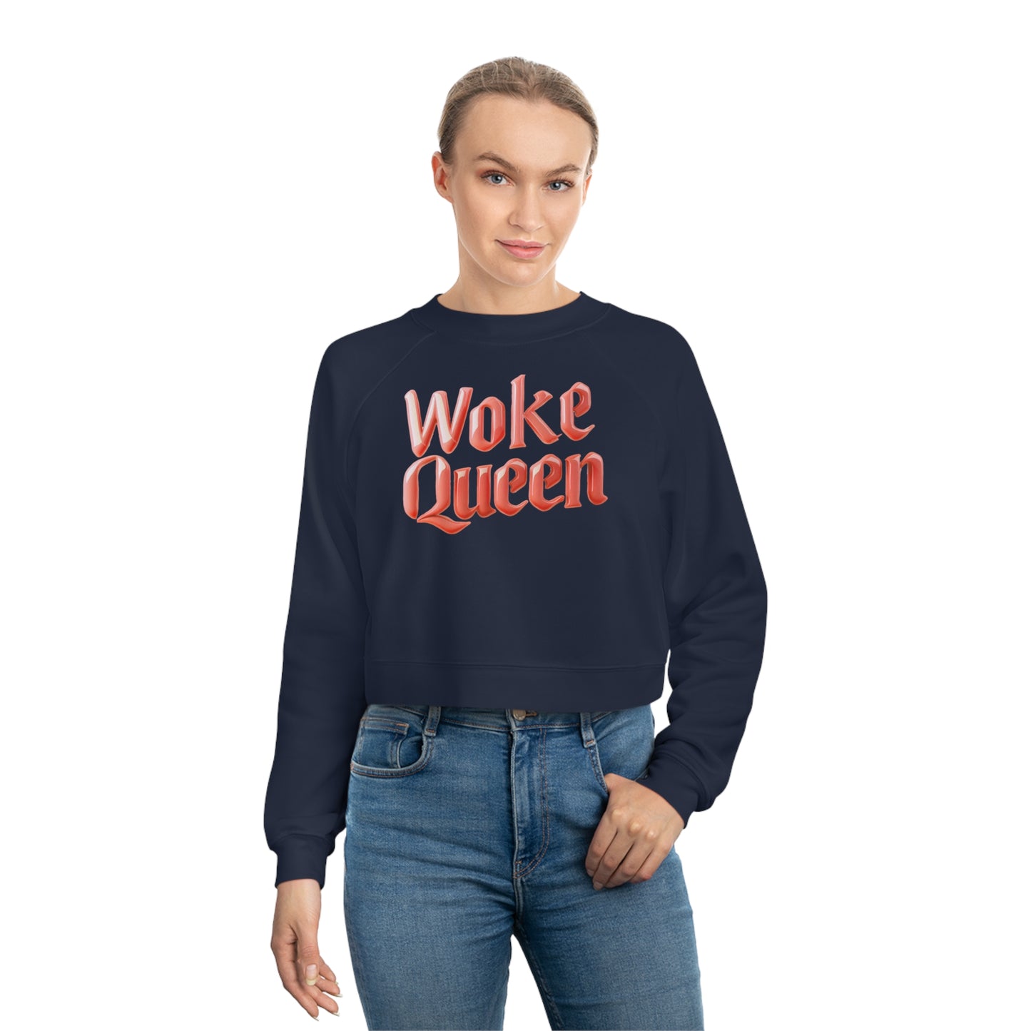 Woke Queen Women's Cropped Fleece Pullover
