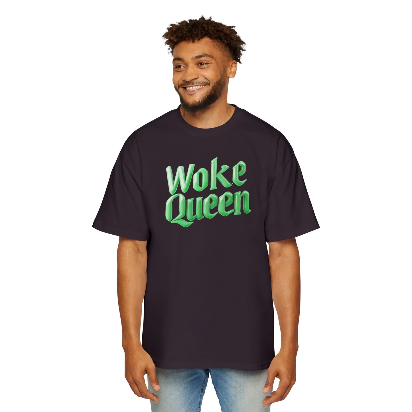 Unisex Heavy Oversized Woke Queen Green Tee