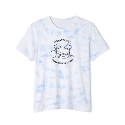 Potato Hill Tie-Dyed Unisex T-Shirt, Casual Fashion Tee, Unique Summer Top, Music Festival Shirt, Gift for Friends