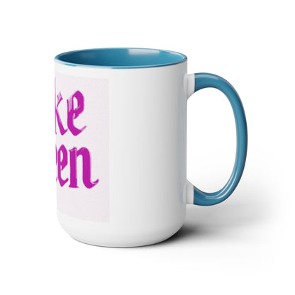 Woke Queen Two-Tone Coffee Mugs, 15oz