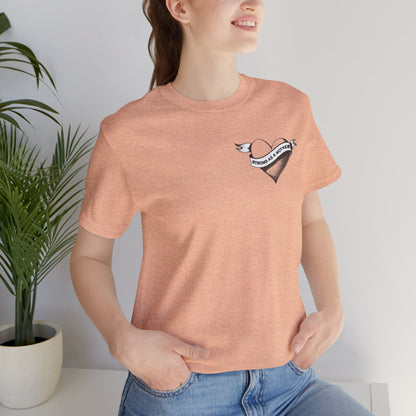 Unisex Strong as a Mother Rockabilly Heart Jersey Short Sleeve Tee