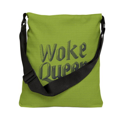 WOKE QUEEN Cross-Body Tote Bag - Lime Green