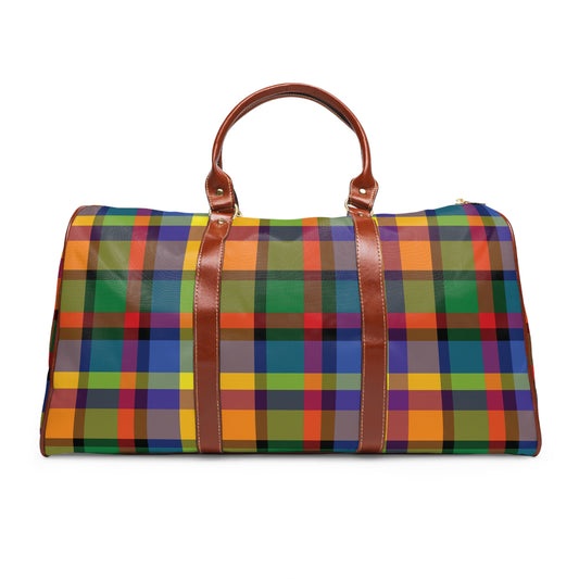 Bright and Happy Plaid Travel Bag