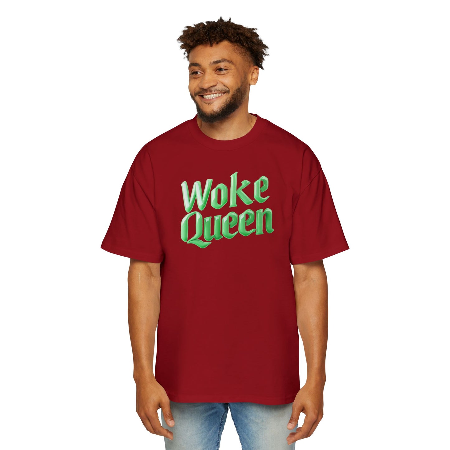 Unisex Heavy Oversized Woke Queen Green Tee