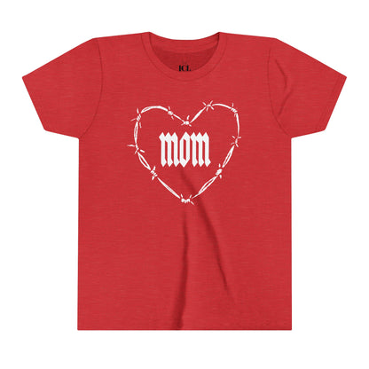 I HEART MOM Youth Short Sleeve Tee
