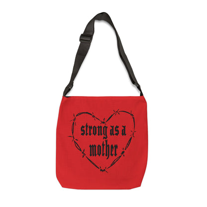 Strong as a Mother Adjustable Tote Bag - Red
