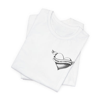 Unisex Strong as a Mother Rockabilly Heart Jersey Short Sleeve Tee
