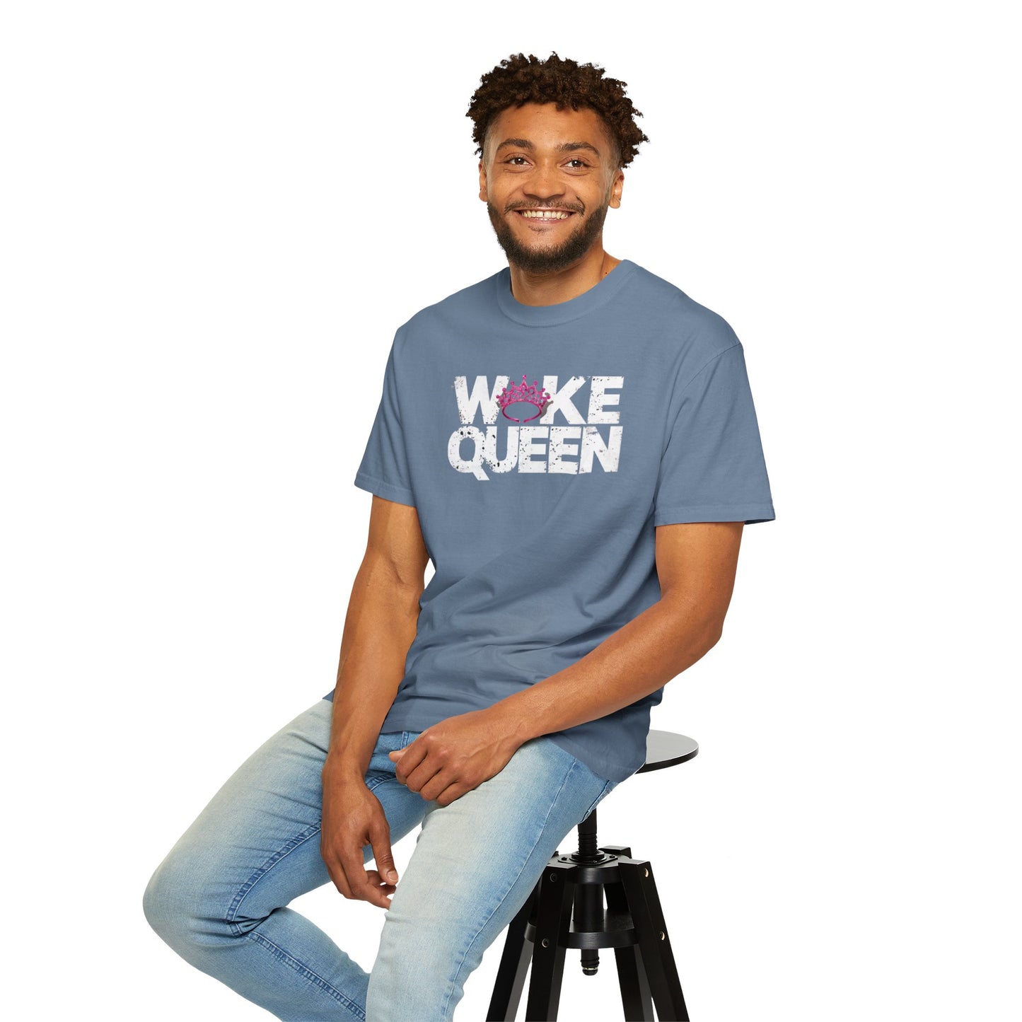 Unisex WOKE QUEEN Tiara Style Garment-Dyed T-shirt