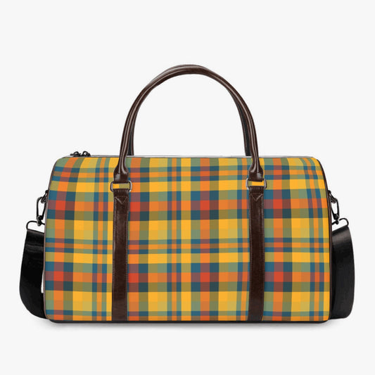 Gold Plaid Duffle Bag