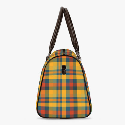 Gold Plaid Duffle Bag