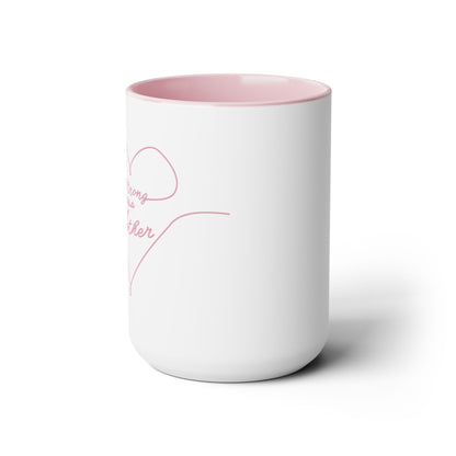 Love Lines Two-Tone Coffee Mugs, 15oz