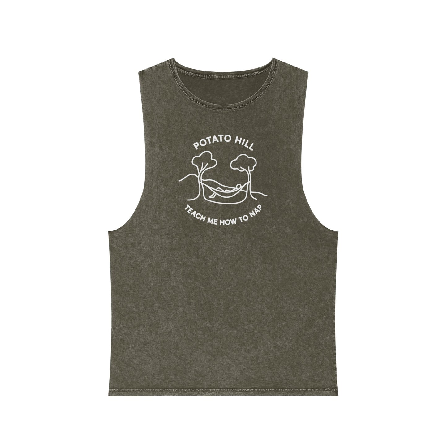 Casual Graphic Tank Top, Potato Hill Teach Me How to Nap, Summer Apparel, Unisex Summer Shirt, Gift for Him, Her, Outdoor Wear, Beach Style