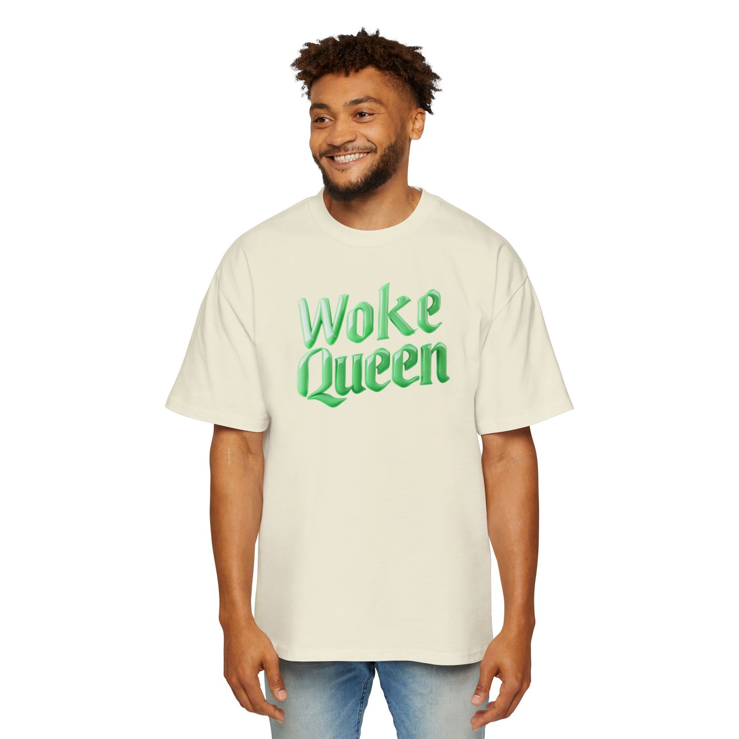 Unisex Heavy Oversized Woke Queen Green Tee