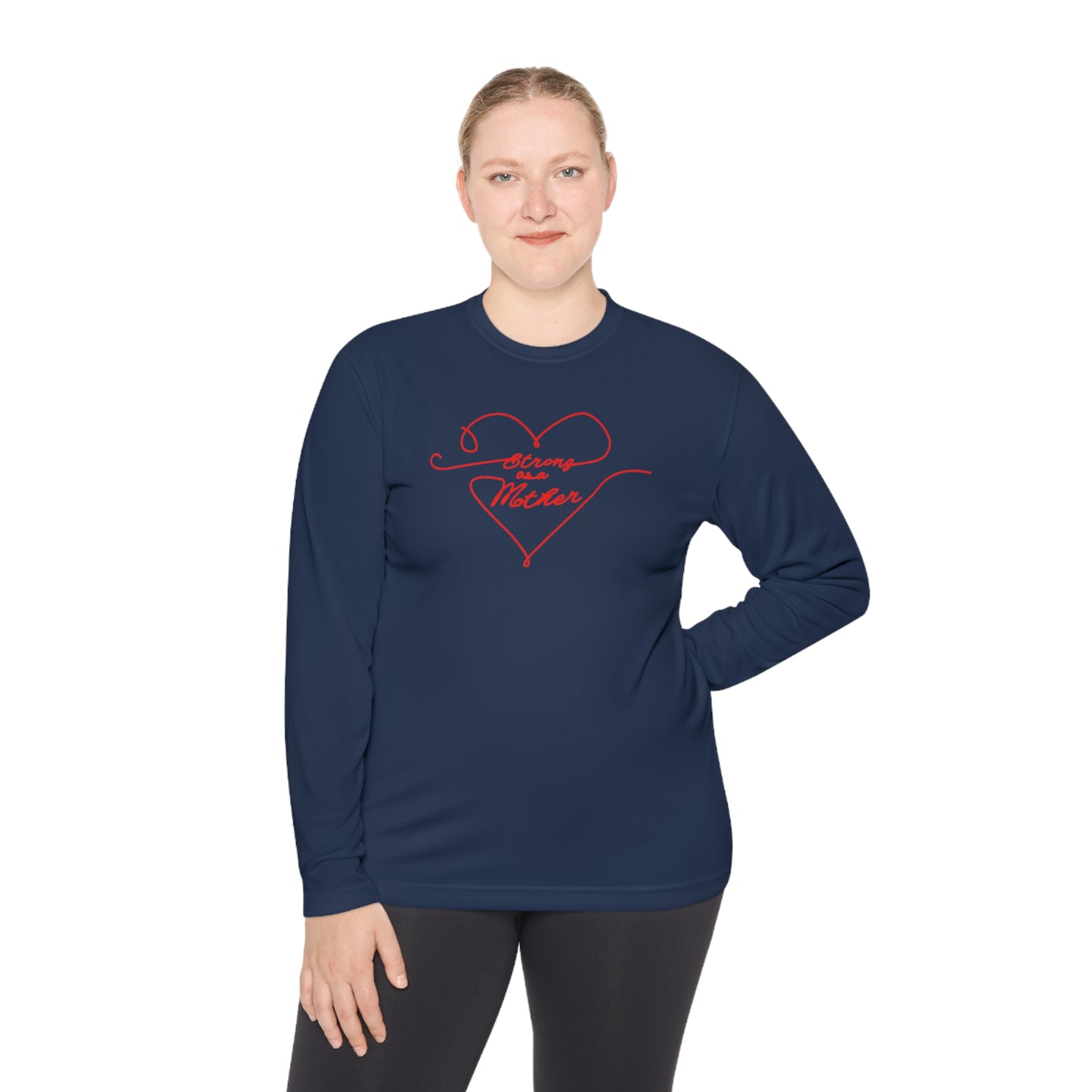 Unisex Strong as a Mother Lightweight Performance Fabric Long Sleeve Tee - Love Lines