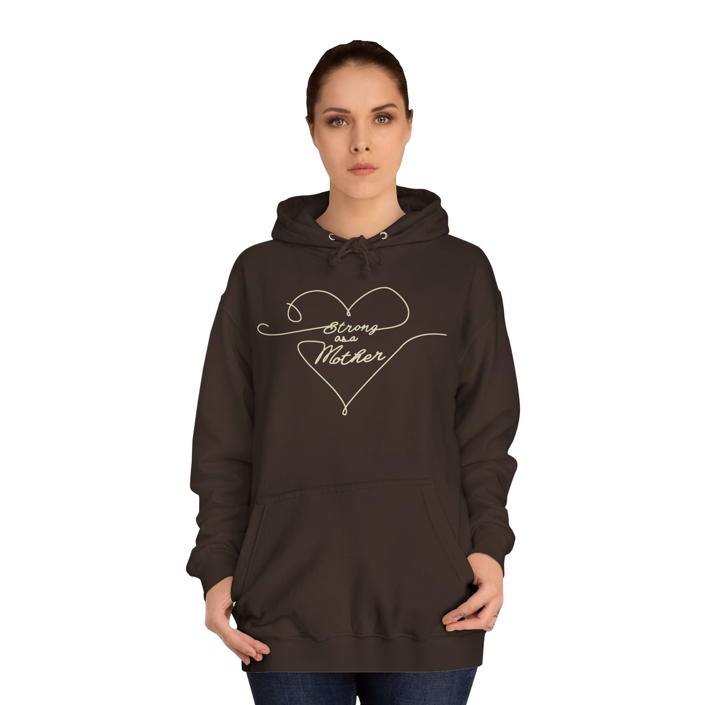 Unisex Strong as a Mother Love Lines Motherhoodie