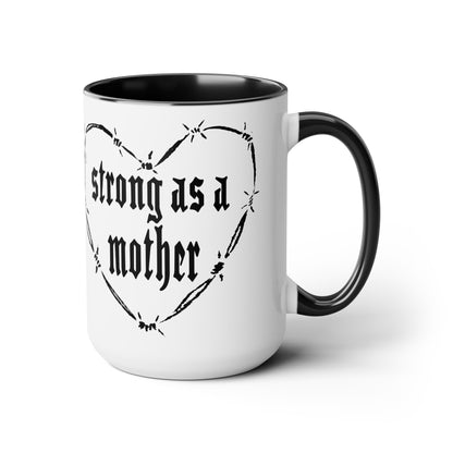 STRONG HEART Two-Tone Coffee Mugs, 15oz