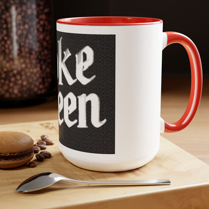 Woke Queen Two-Tone Coffee Mugs, 15oz