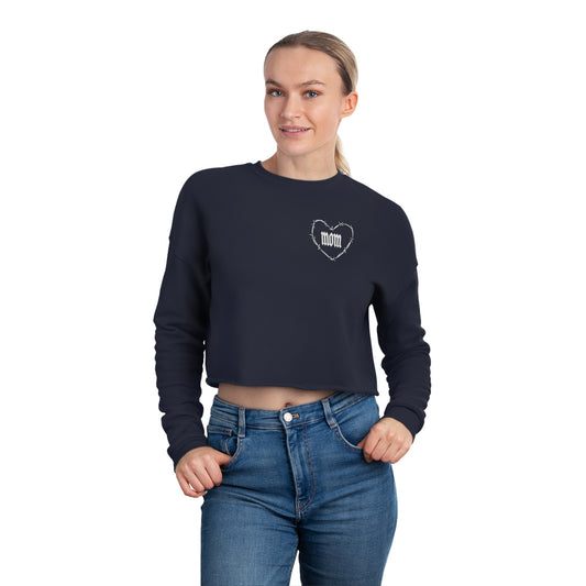 I HEART MOM Women's Cropped Sweatshirt