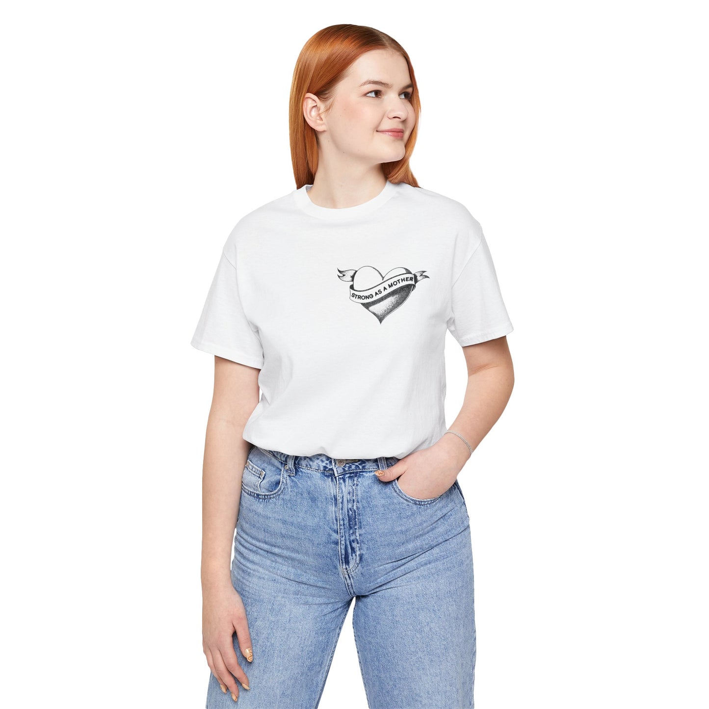 Unisex Strong as a Mother Rockabilly Heart Jersey Short Sleeve Tee