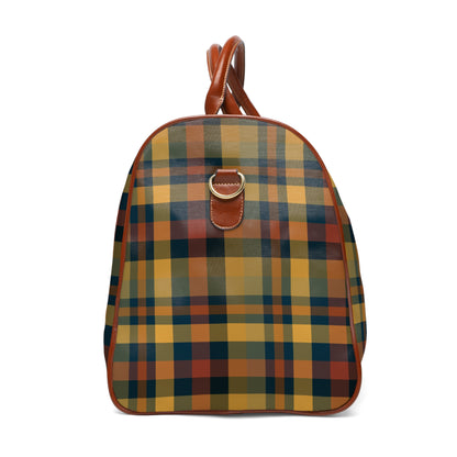 Earthtone Plaid Travel Bag