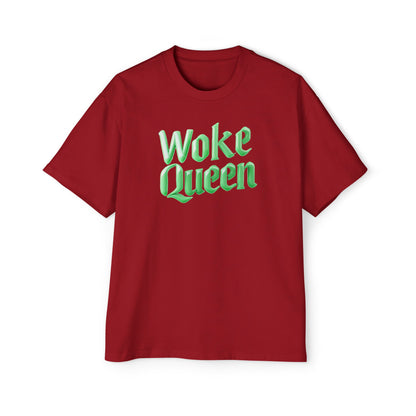 Men's Heavy Oversized Woke Queen Green Tee