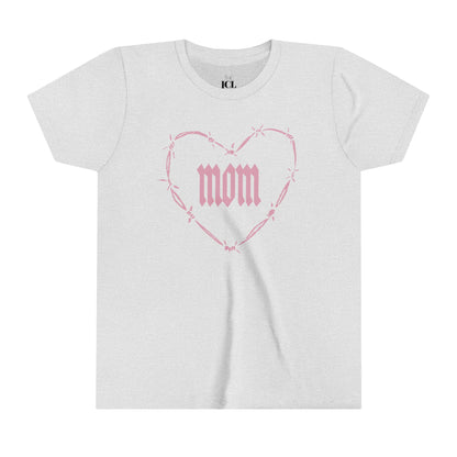 I HEART MOM Youth Short Sleeve Tee