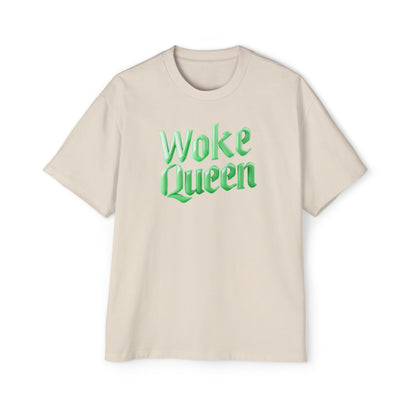 Men's Heavy Oversized Woke Queen Green Tee