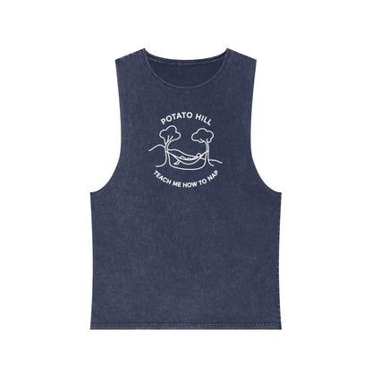 Casual Graphic Tank Top, Potato Hill Teach Me How to Nap, Summer Apparel, Unisex Summer Shirt, Gift for Him, Her, Outdoor Wear, Beach Style