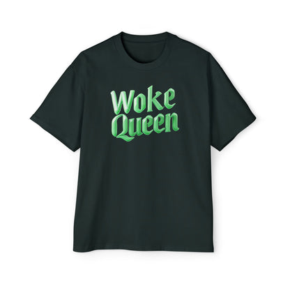 Men's Heavy Oversized Woke Queen Green Tee