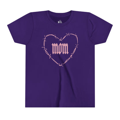 I HEART MOM Youth Short Sleeve Tee