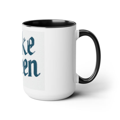 Woke Queen Two-Tone Coffee Mugs, 15oz