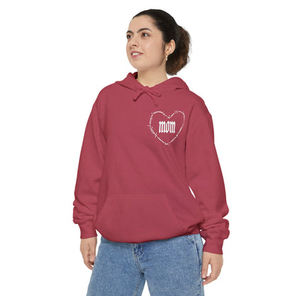 I Heart Mom Unisex Garment-Dyed MotherHoodie