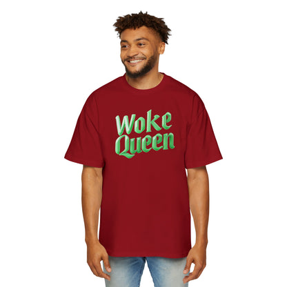Men's Heavy Oversized Woke Queen Green Tee