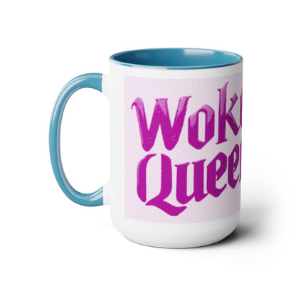Woke Queen Two-Tone Coffee Mugs, 15oz