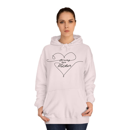 Unisex Strong as a Mother Love Lines Motherhoodie