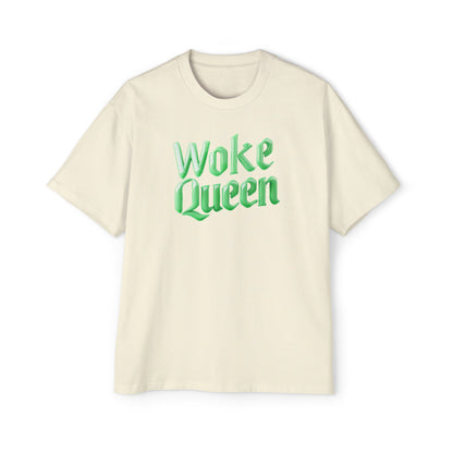 Men's Heavy Oversized Woke Queen Green Tee