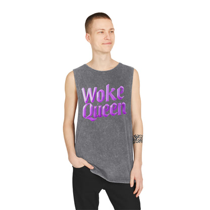 Unisex Woke Queen Stonewash Tank Top