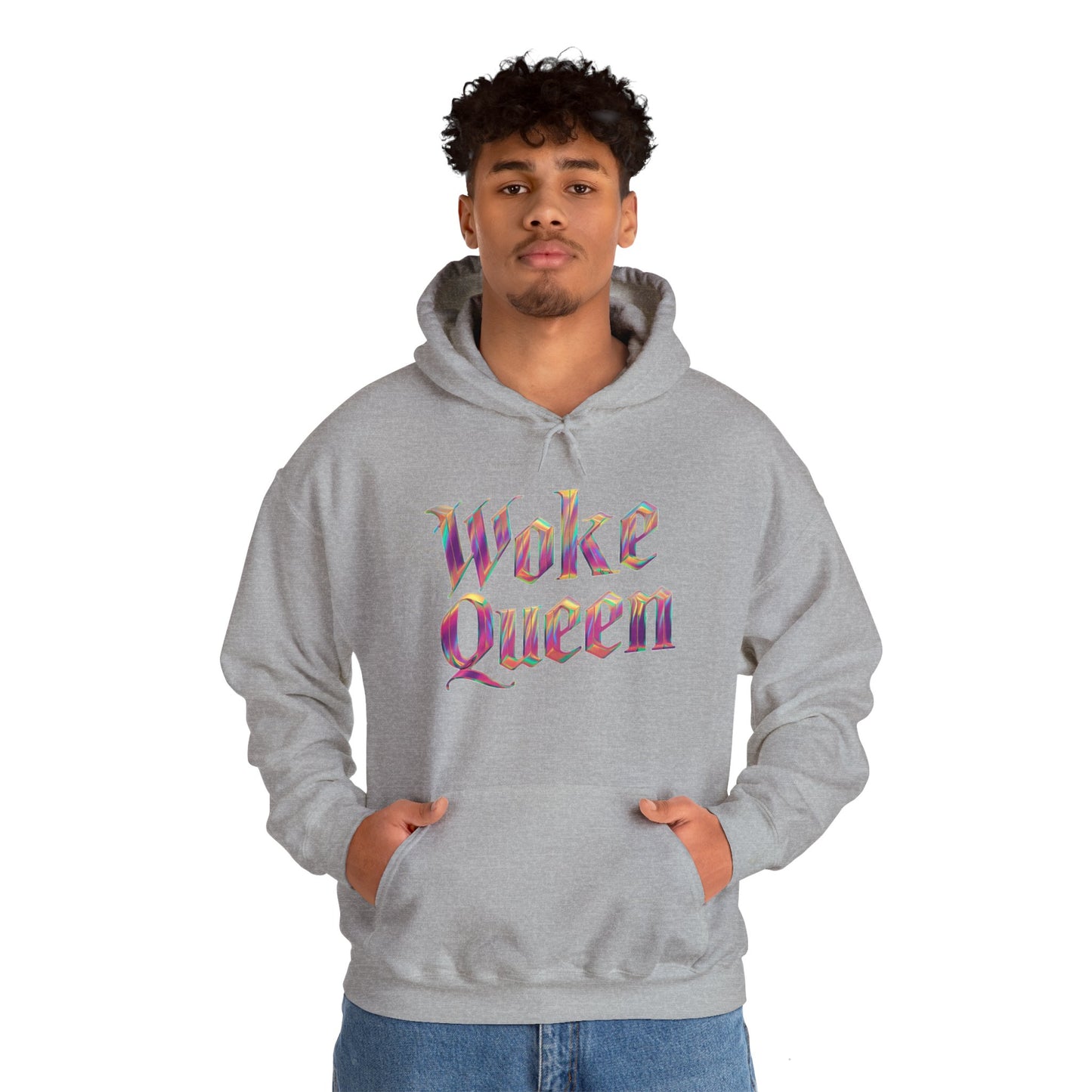 Unisex Woke Queen Gothic Iridescence Hooded Sweatshirt