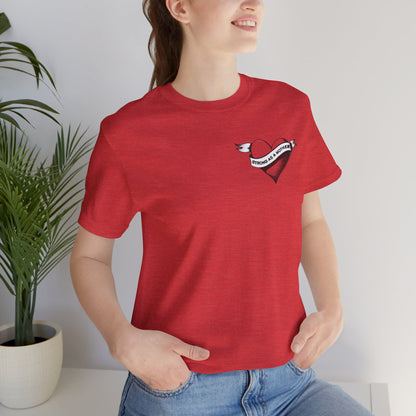 Unisex Strong as a Mother Rockabilly Heart Jersey Short Sleeve Tee