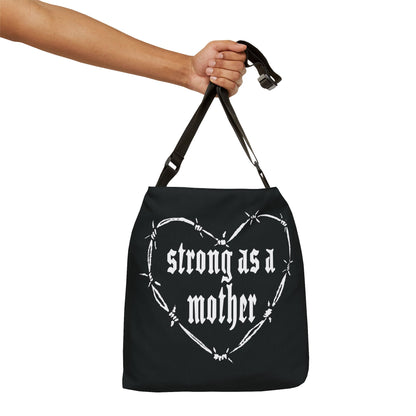Strong as a Mother Adjustable Tote Bag - Black