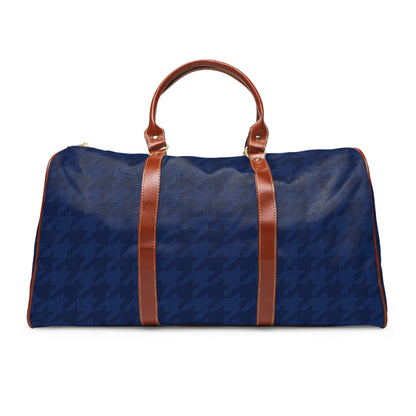Blue Houndstooth Travel Bag