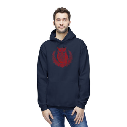 Owl Design Unisex Hooded Sweatshirt - Cozy & Stylish Gift for Nature Lovers