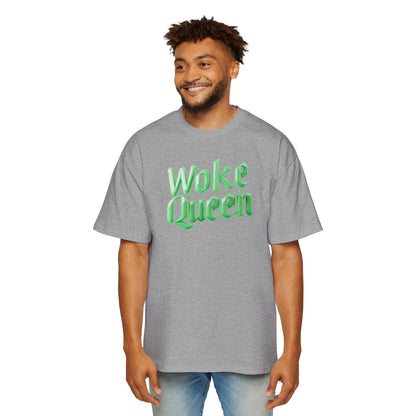 Men's Heavy Oversized Woke Queen Green Tee