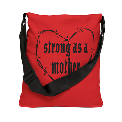Strong as a Mother Adjustable Tote Bag - Red