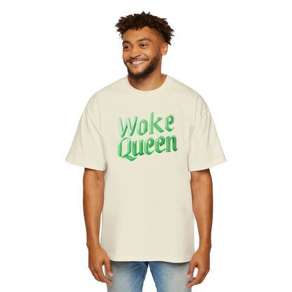 Men's Heavy Oversized Woke Queen Green Tee