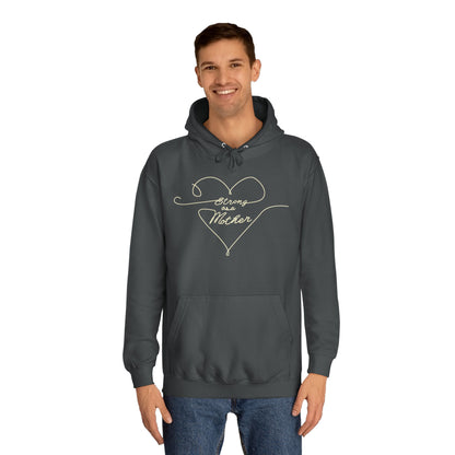Unisex Strong as a Mother Love Lines Motherhoodie