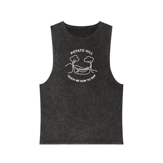 Casual Graphic Tank Top, Potato Hill Teach Me How to Nap, Summer Apparel, Unisex Summer Shirt, Gift for Him, Her, Outdoor Wear, Beach Style