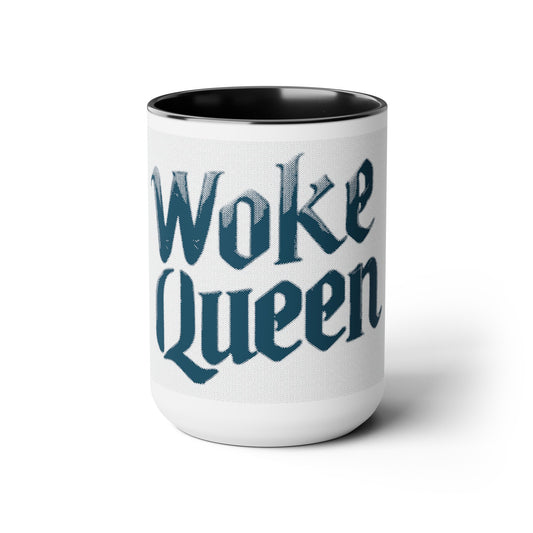 Woke Queen Two-Tone Coffee Mugs, 15oz