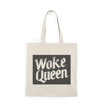 Woke Queen Natural Tote Bag - Black