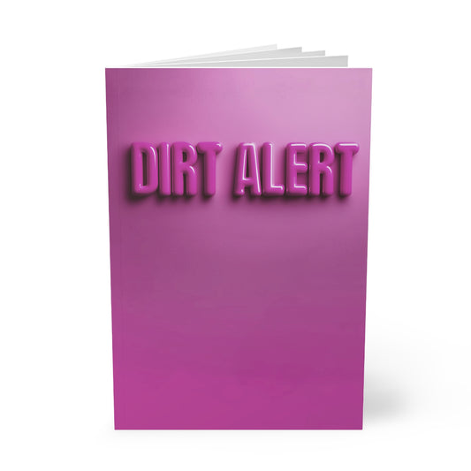 Fuscia Dirt Alert - Softcover Notebook, A5